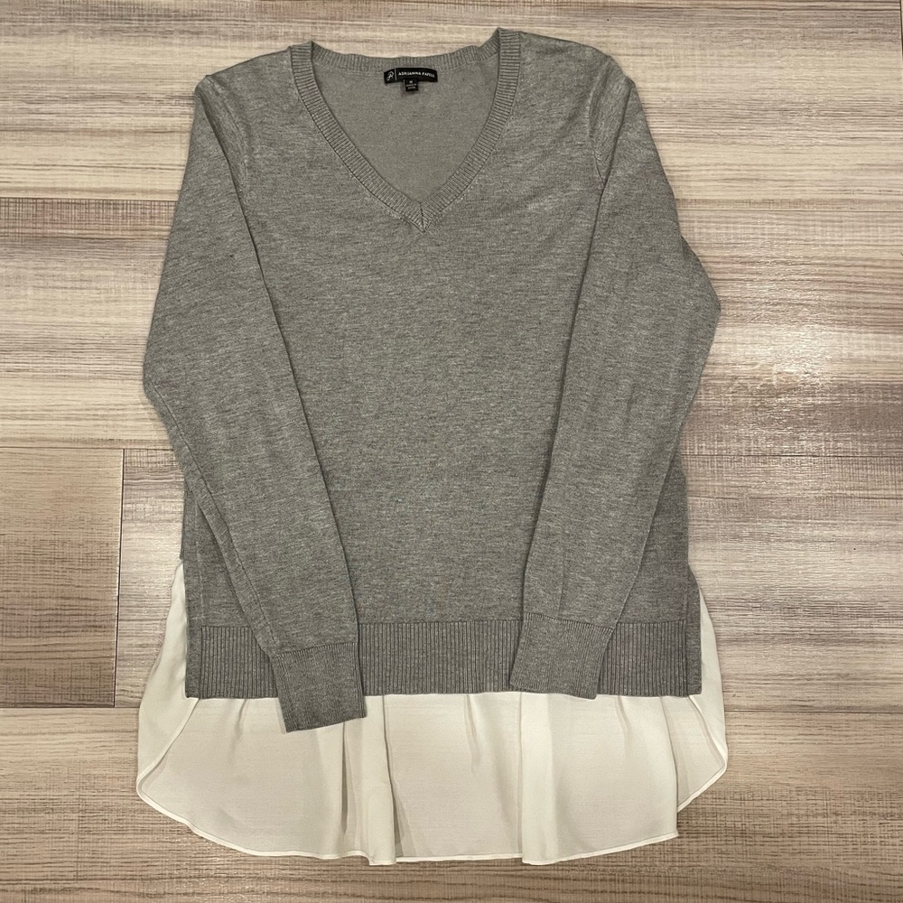 Adrianna Papell V-Neck Sweater Blouse